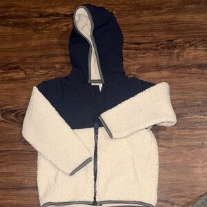 Old navy  Kids' Hooded Jacket - Navy and Cream Sz 2T